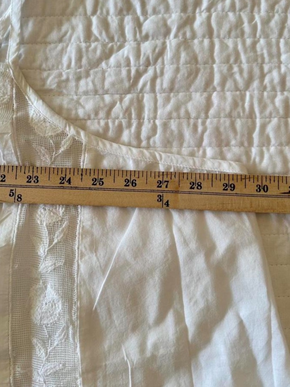 Old Navy White Embroidered Cotton Cami Tank Cottagecore Boho Plus Size 4X - Picture 7 of 8
